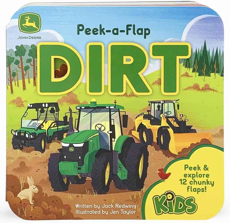John Deere Kids Peek-a-Flap Dirt - Lift-a-Flap Board Book for Little Farmers and Tractor Lovers (... | Amazon (US)
