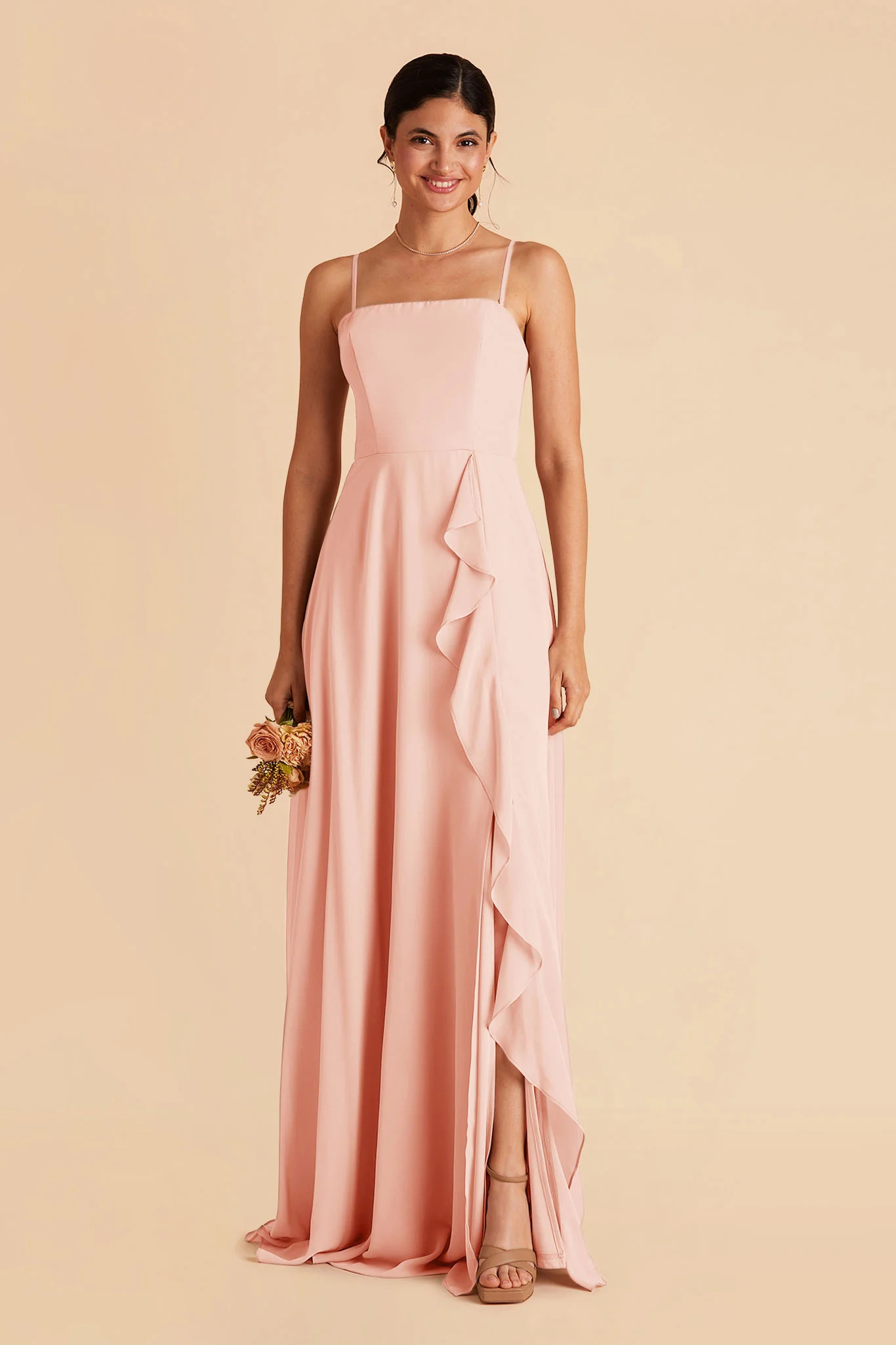 Winnie Convertible Chiffon Dress - Blush Pink | Birdy Grey