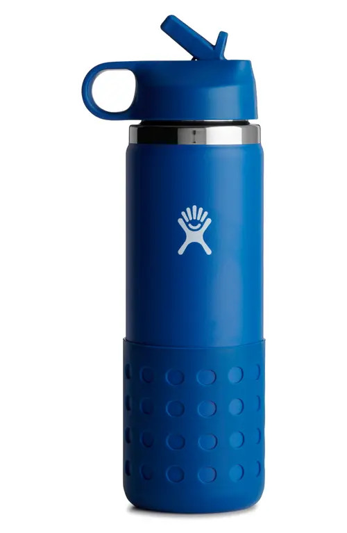 Hydro Flask Kids' 20-Ounce Wide Mouth Water Bottle with Straw Lid in Stream at Nordstrom, Size 20 Oz | Nordstrom