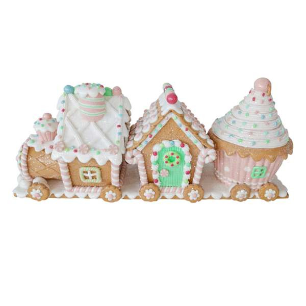 Mrs. Claus' Bakery Gingerbread Train Decor, 13.2" | At Home