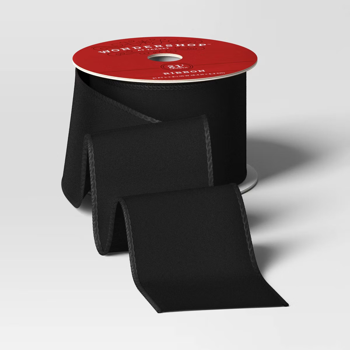 2.5" Velvet Christmas Ribbon Black 21ft - Wondershop™: Luxe Gift Tie-Ons, 2.5" Wide | Target