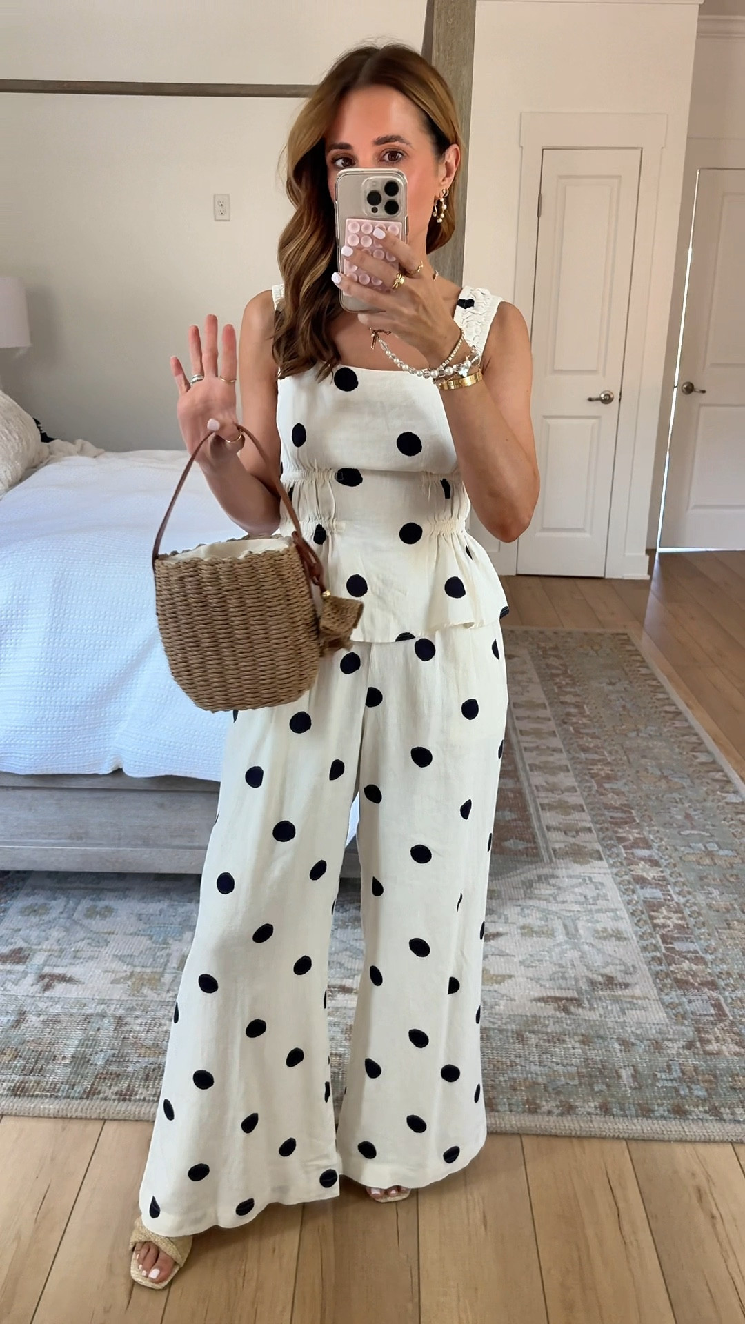 New target arrivals I am loving for spring and summer. Vacation outfits. Easter outfits. Resort wear. Matching sets. Neutral wedges and slide sandals (all TTS). Linen sets. Linen pants and tops. Spring outfits. Spring style. Spring break outfits. Every day outfits. Elevated casual outfits. Wearing XS in both - runs a little big and a lot of you could side down!

#LTKspring #LTKTravel #LTKootd