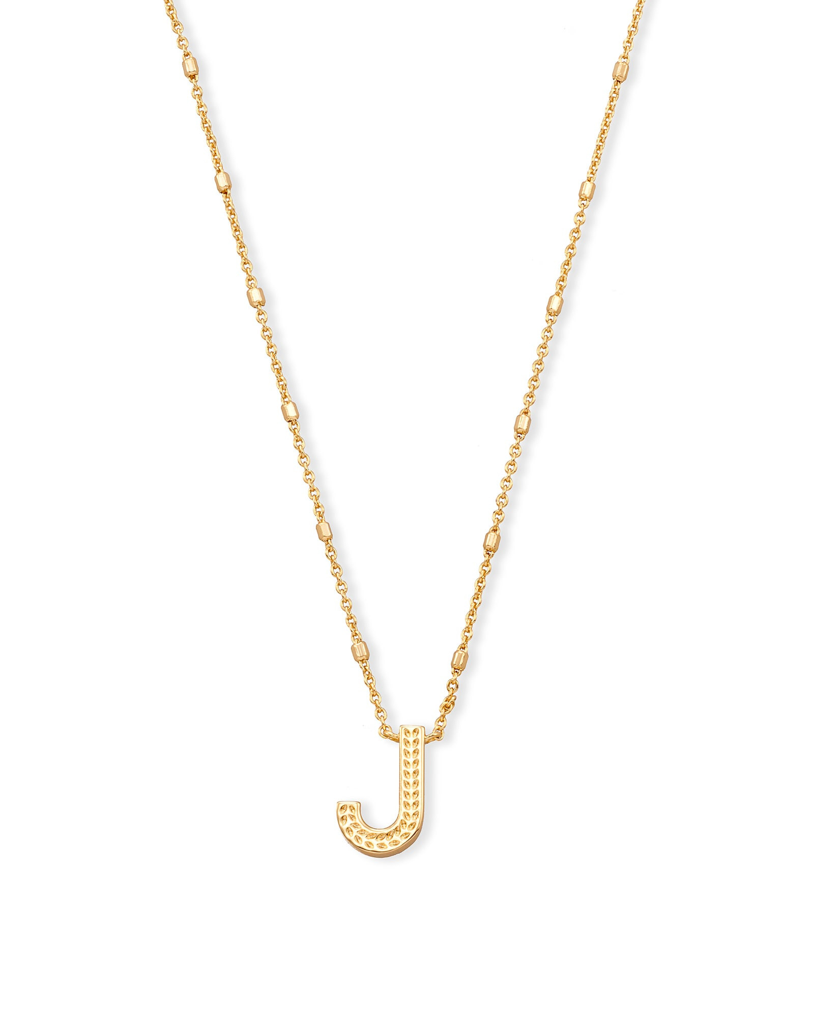 Kendra Scott Letter J Pendant Necklace in Gold | Metal | Kendra Scott