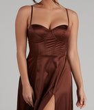 Jaxine Formal Satin Corset Dress | Windsor Stores