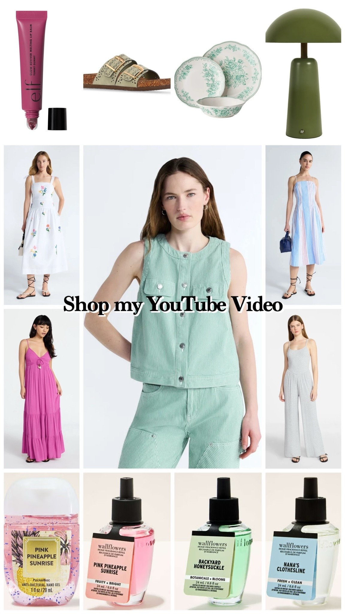 As seen in my latest YouTube video! 
Walmart women’s fashion I’m loving, Bath and Body Works scents and ELF Glow Reviver lip gloss. 

https://youtu.be/O7oU2OMe6-8?si=paDTsjhKKaKgRDEt

#LTKdayinmylife