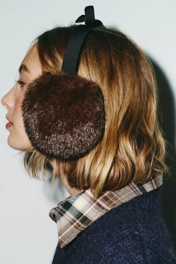 FAUX FUR BOW EARMUFFS | Zara US