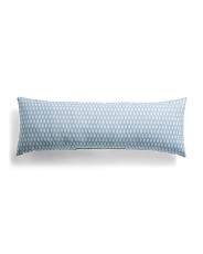 Made In Usa 14x36 Linen And Cotton Blend Floral Stripe Two Side Pillow | TJ Maxx