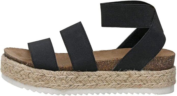 CUSHIONAIRE Women's Mandy Cork Espadrille Wedge Sandal, | Amazon (US)