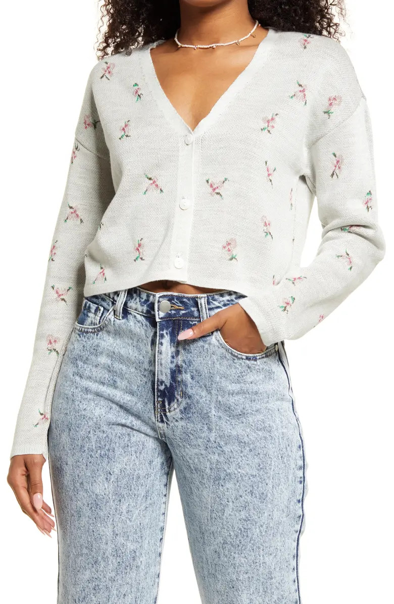 Floral Crop Baby Cardigan | Nordstrom | Nordstrom
