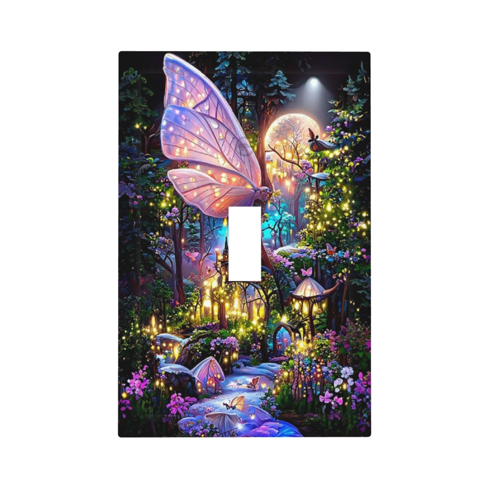 Decorative Light Switch Covers 1 Toggle Butterfly Fairy Forest Single Toggle Wall Plate Decorativ... | Amazon (US)