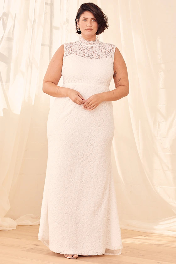 Heartfelt Promise White Lace Mermaid Maxi Dress | Lulus (US)