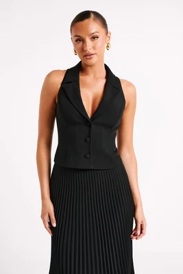 Mura Suiting Vest - Black | MESHKI US