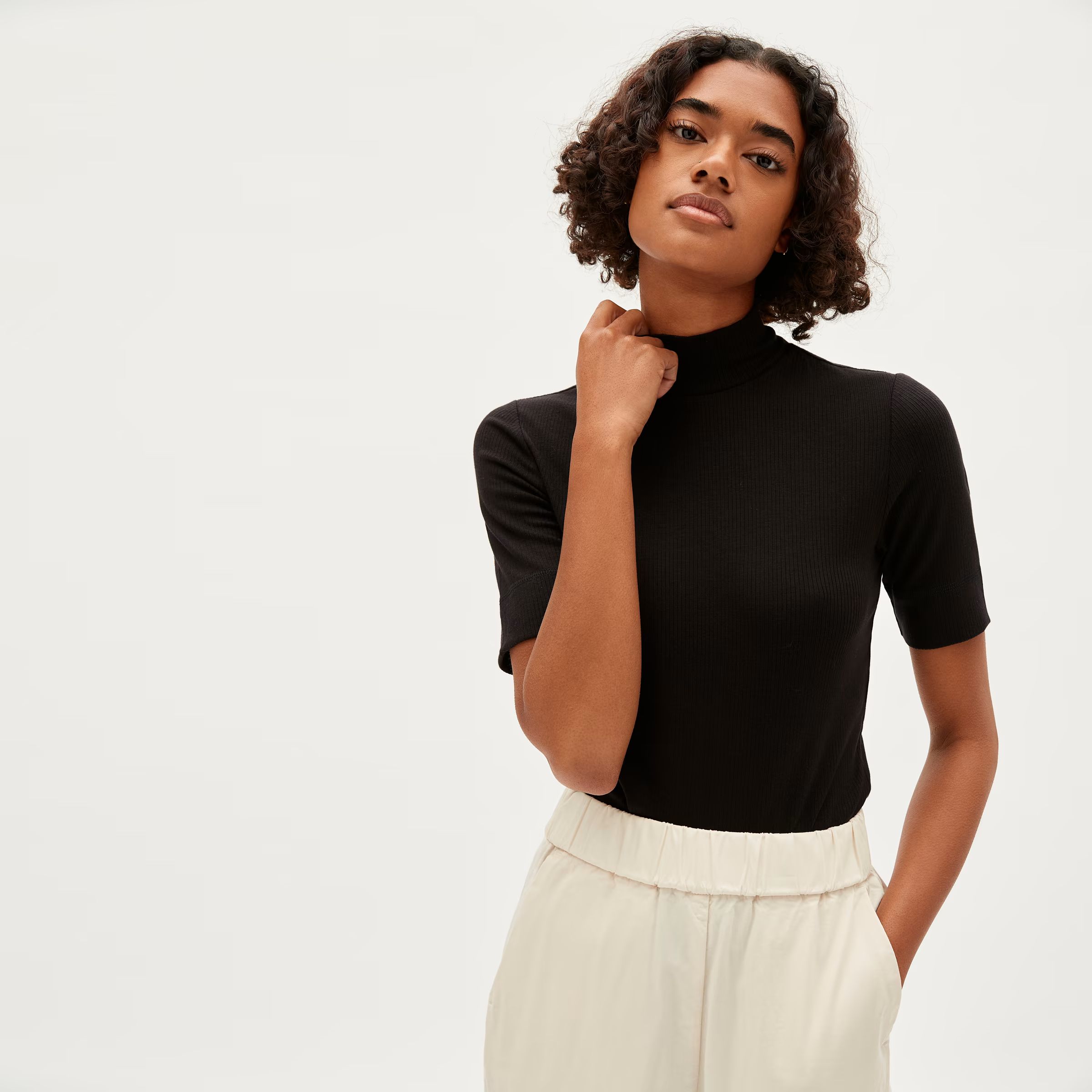 The Super-Soft Mockneck Tee | Everlane