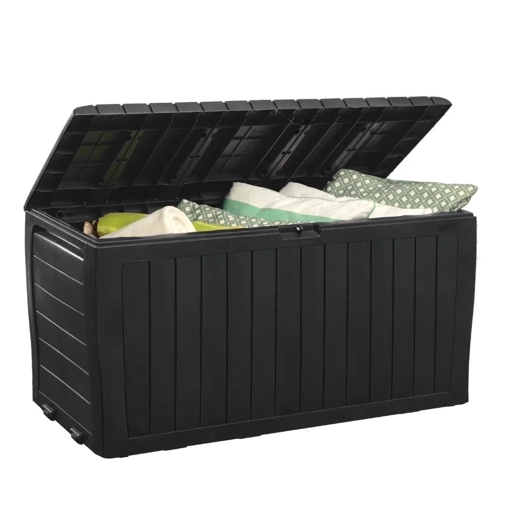 Keter Arden 71 Gallon Durable Resin Outdoor Deck Box Storage Organization, Graphite - Walmart.com | Walmart (US)