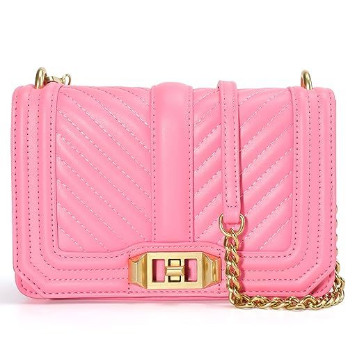 STAISE Designer Crossbody Bags for Women, Small Quilted Leather Handbags, Trendy Womens Mini Purs... | Amazon (US)