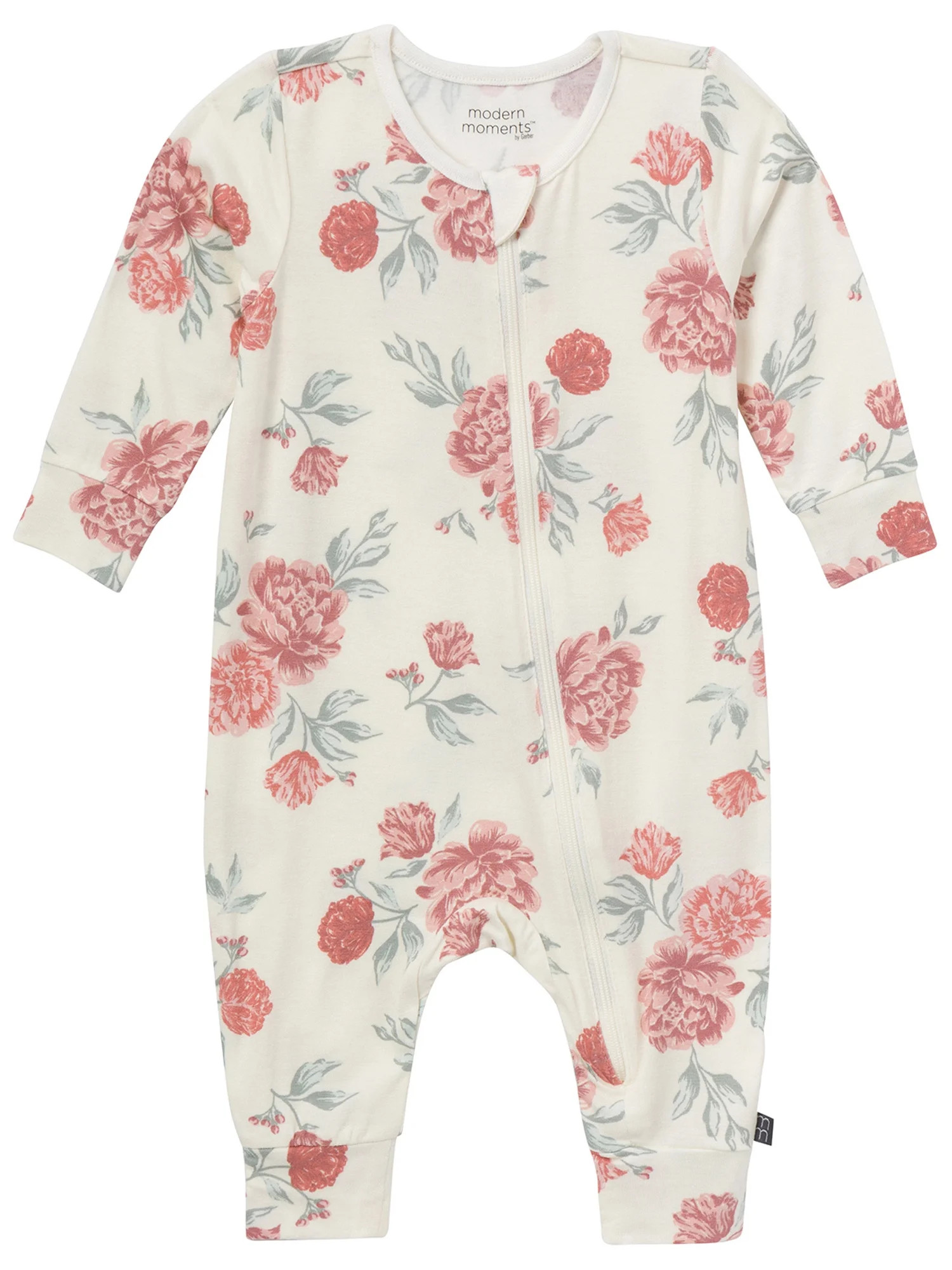 Modern Moments by Gerber Baby Neutral S uper Soft Long Sleeve Coverall, Sizes Newborn - 12 Months | Walmart (US)