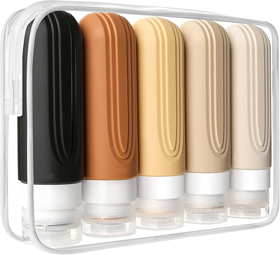 CHEODIN Travel Bottles for Toiletries, 5 Pack TSA Approved Travel Size Containers, 3oz Leak Proof... | Amazon (US)