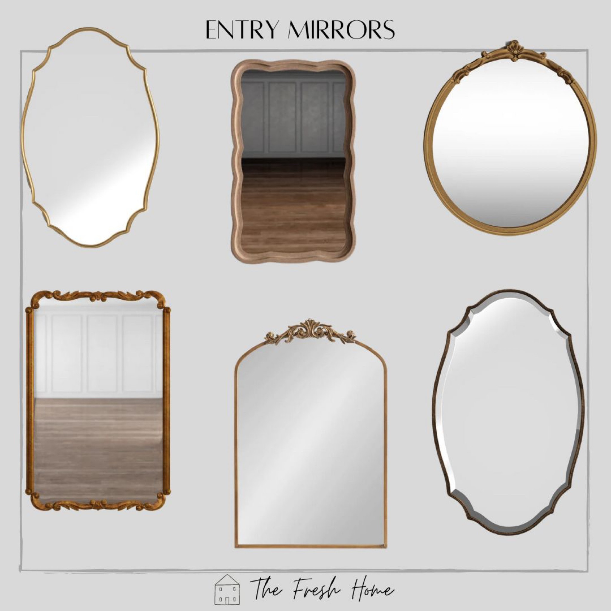 Entry mirror. Wall mirror. Gold mirror. #homedecor 

#LTKsalealert #LTKstyletip #LTKhome