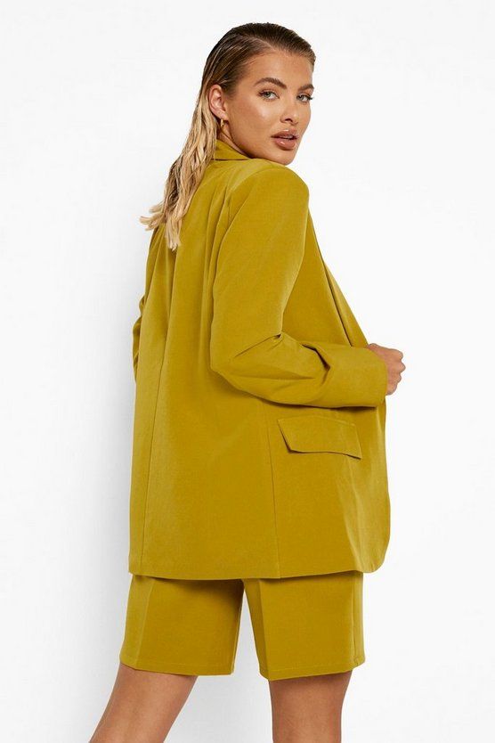 Fitted Mock Horn Button Blazer | Boohoo.com (US & CA)