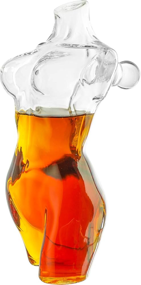 Lady Body Sculpture Whiskey & Wine Decanter Elegant Glass Female Bust Perfect for Home Decoration... | Amazon (US)