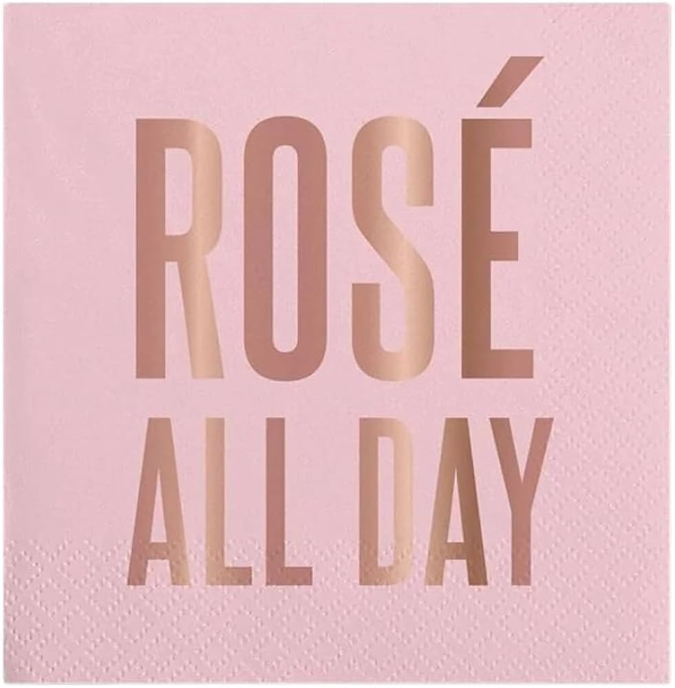 Slant Collections Slant Collections-20-Count Paper Napkins, 5 x 5-Inch, Rose` All Day | Amazon (US)