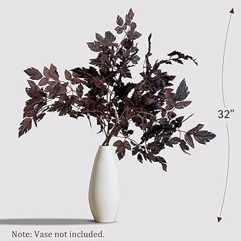 Fall Stems,Artificial Cimicifuga Stems,3-Pack 32 Inch,Purple Fall Foliage Spray for Tall Vase,Far... | Amazon (US)