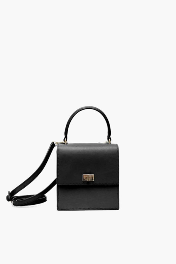 Black Leather Mini Lady Bag | Tuckernuck (US)