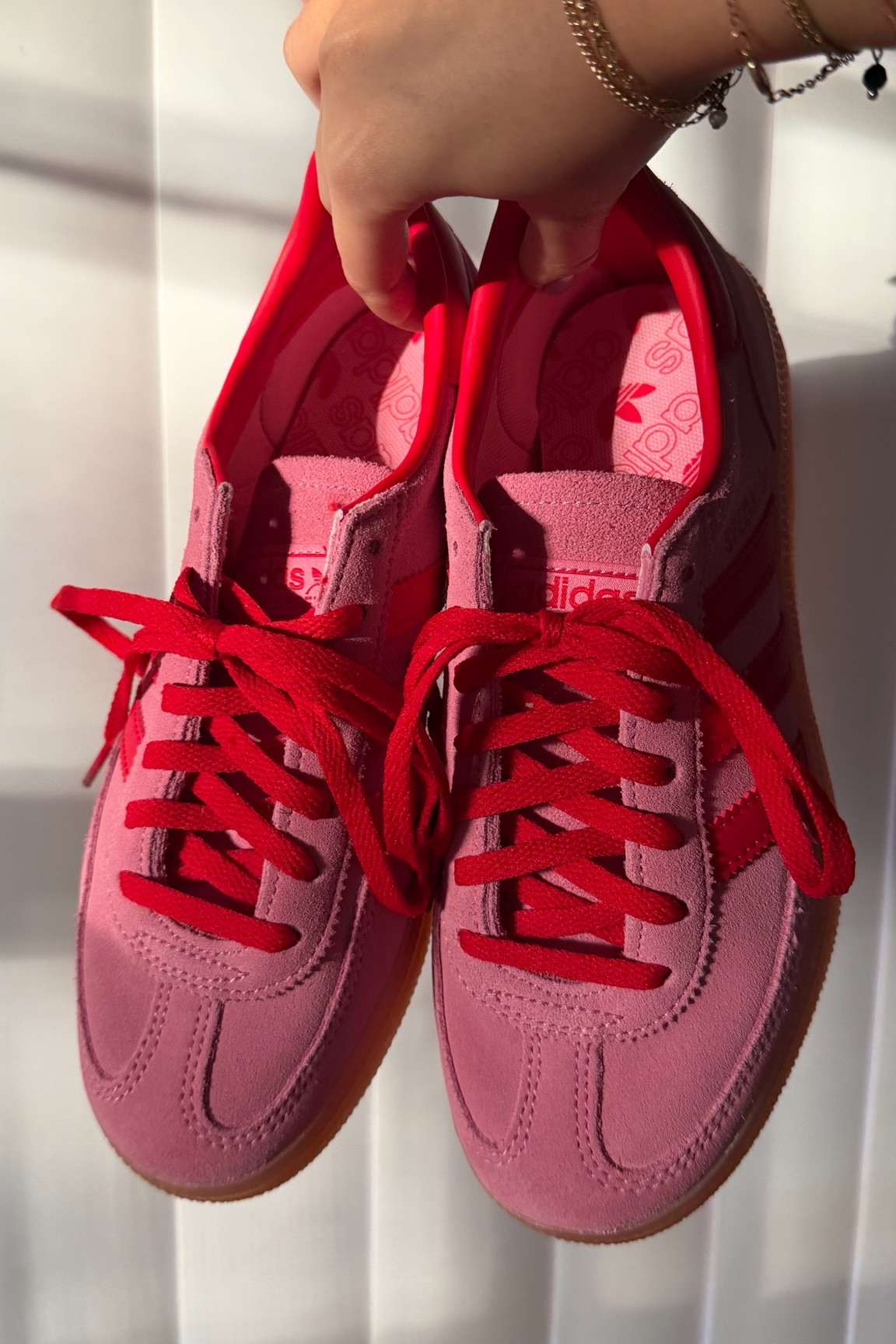 Valentine’s Day sneakers / Adidas Spezial in the color pink bubblegum and red / pink and red kicks / vday outfit / vday sneakers #ltkshoes #adidasspezial #valentinesdayoutfits

#LTKgrwm #LTKSaleAlert #LTKootd