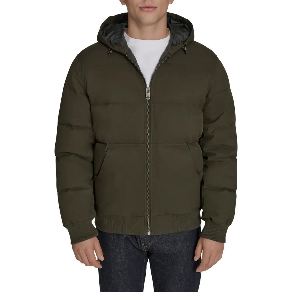 levi's Quilted Puffer Hoodie Bomber Jacket in Olive at Nordstrom, Size Xx-Large | Nordstrom