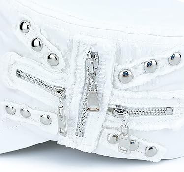 Men Women Soft Washed Cotton Adjustable Flat Top Military Army Hat Cadet Cap Zip Studs Embroidery... | Amazon (US)