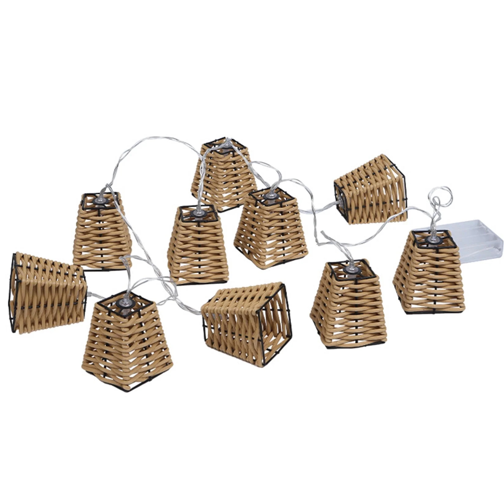 Rattan Ball String Lights Decorative Lantern String Lights - 10 Lights Globe Rattan Wicker Ball S... | Walmart (US)