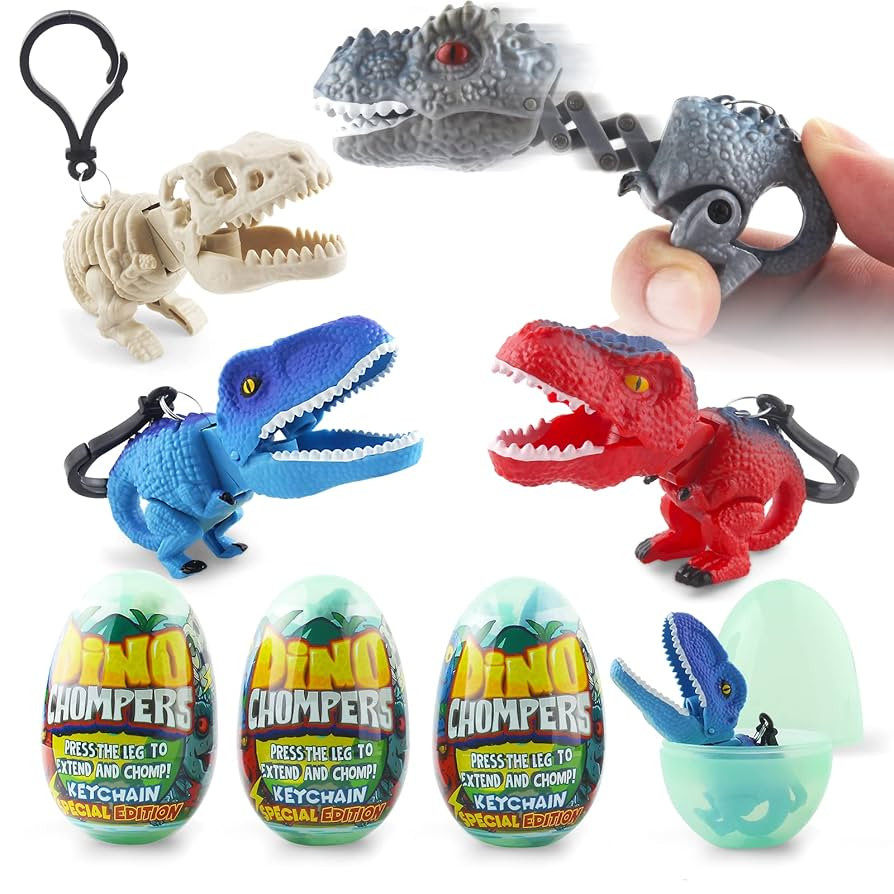 DINOBROS Easter Egg with Dinosaur Toys Filled for Kids, 4 Surprise Eggs Easter Basket Stuffers Fi... | Amazon (US)