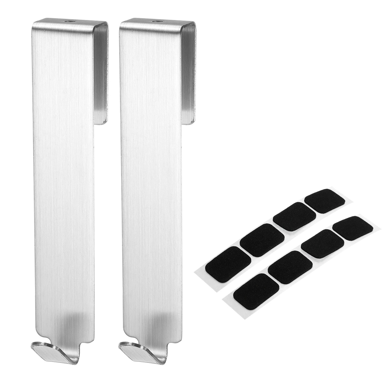 Unique Bargains Shower Door Hooks 2Pcs 132mm 5in Stainless Steel Bathroom Hanger Double Sided Towel Hooks Over Bathroom for 0.67(17mm) Frameless | Lowe's