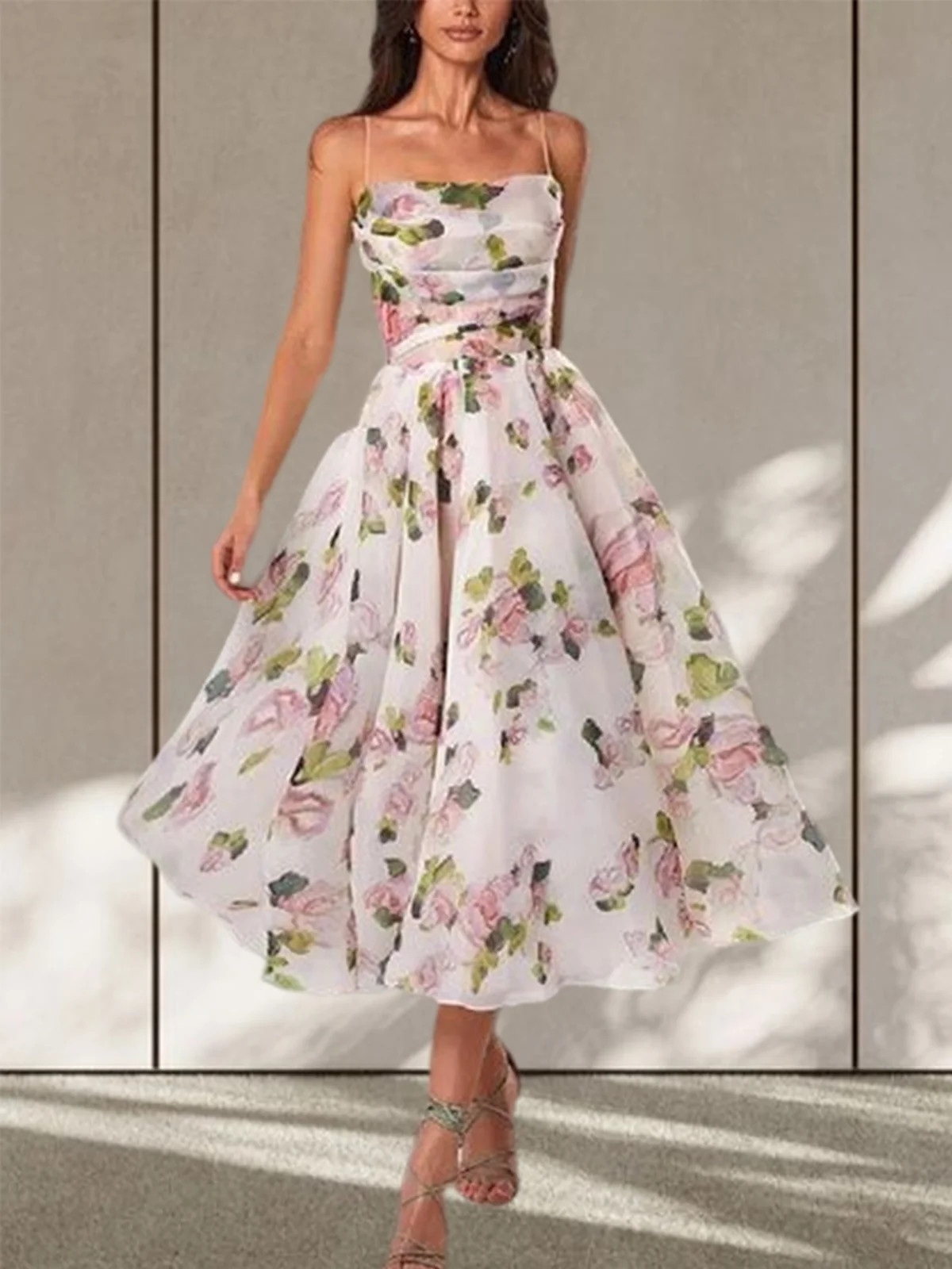 Floral Elegant Strapless Wedding Guest Dress | Stylewe
