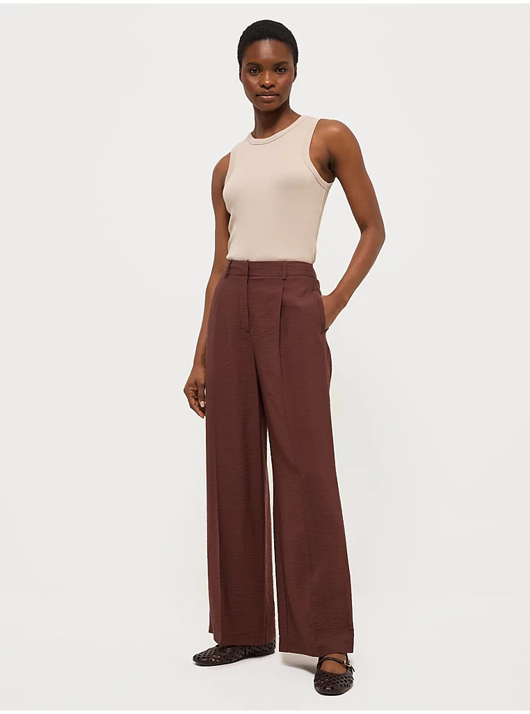 Brown Wide Leg Trousers | George