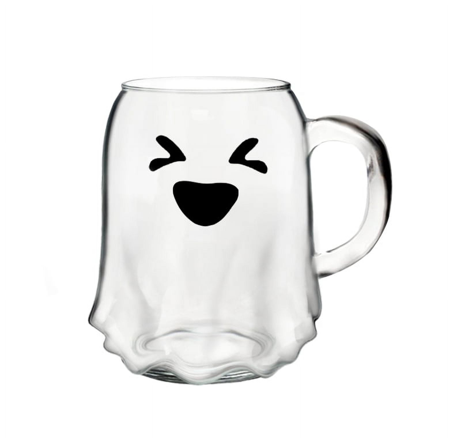 Way To Celebrate Glass Ghost Drinking Mug Squint 4 Pack | Walmart (US)