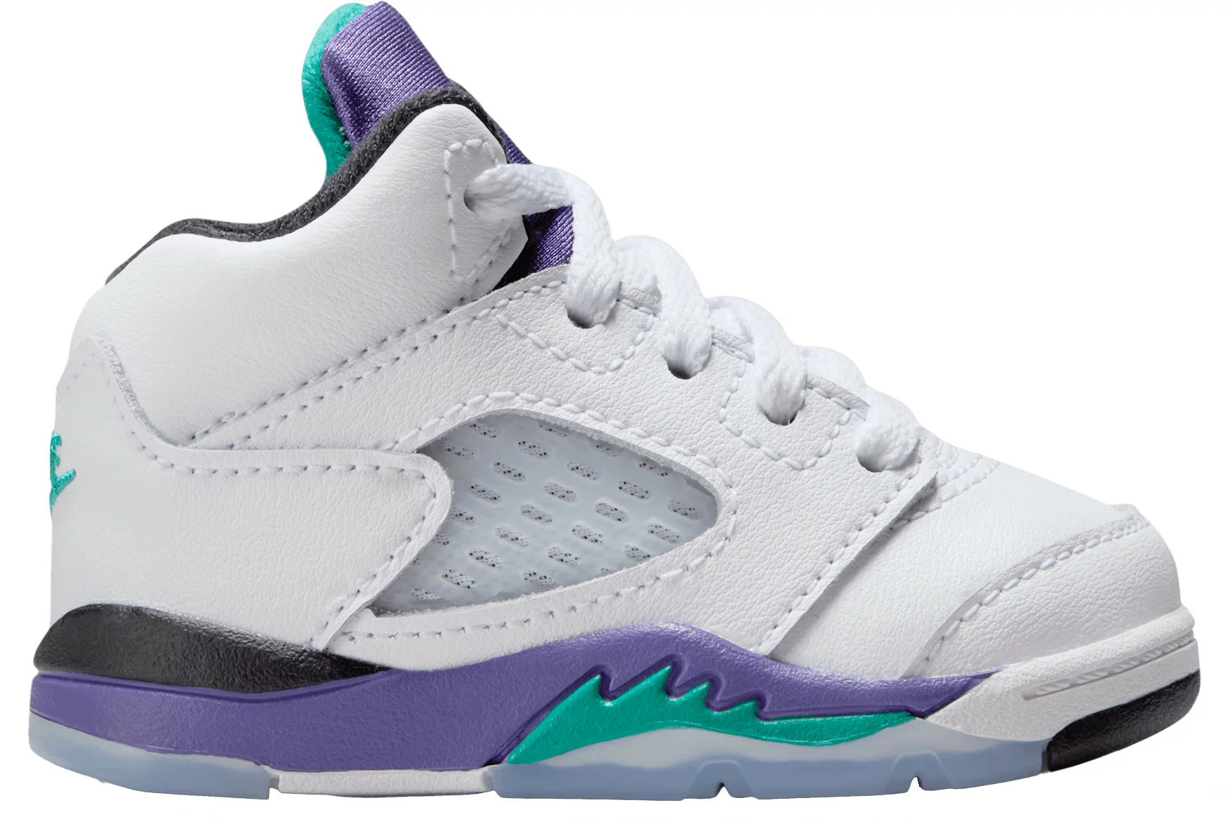 Air Jordan Toddler 5 Retro Basketball Shoes, Boys', Size 4, White/Purple/Teal | DICK'S Sporting Goods