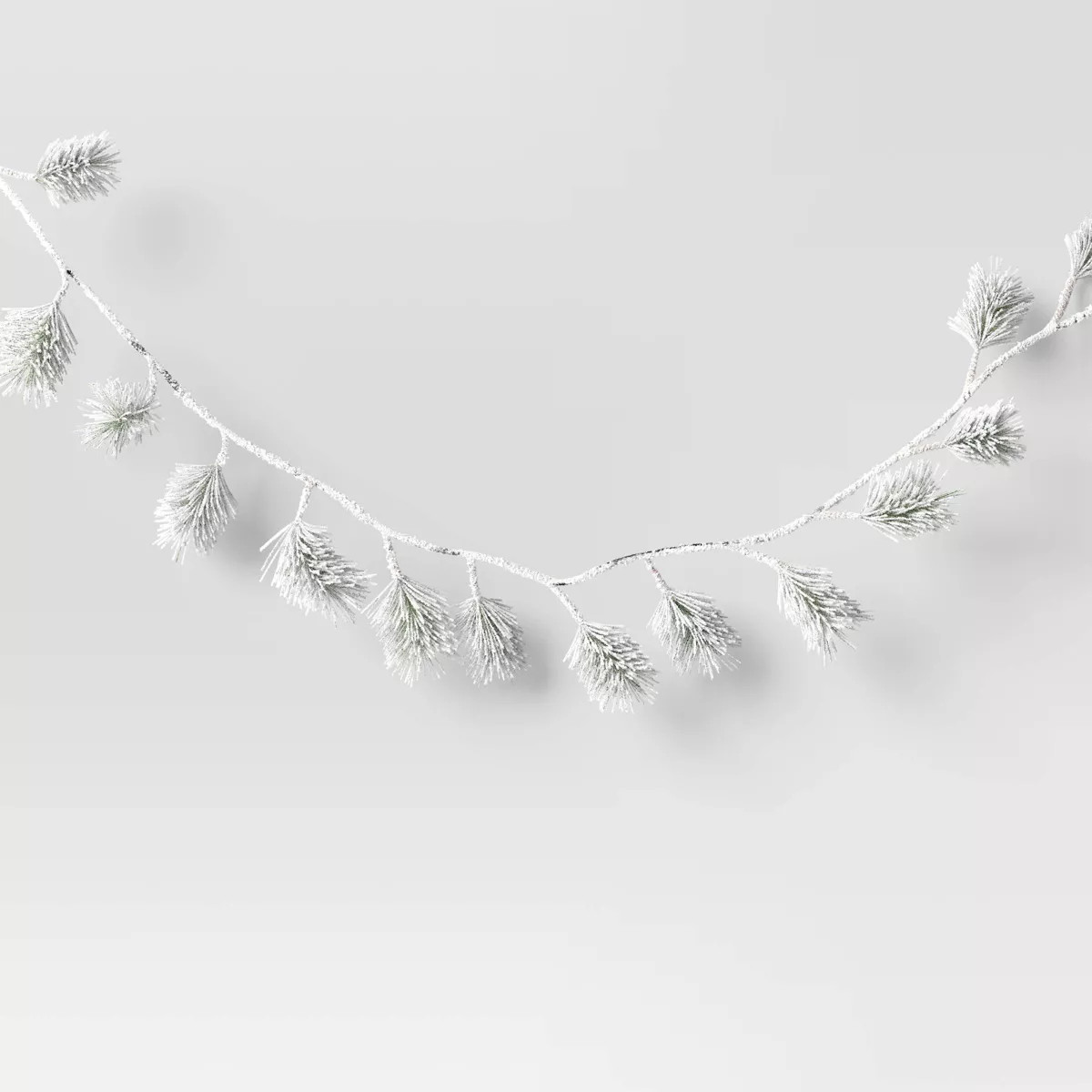 5' Unlit Flocked Greenery Christmas Artificial Garland White/Green - Wondershop™ | Target
