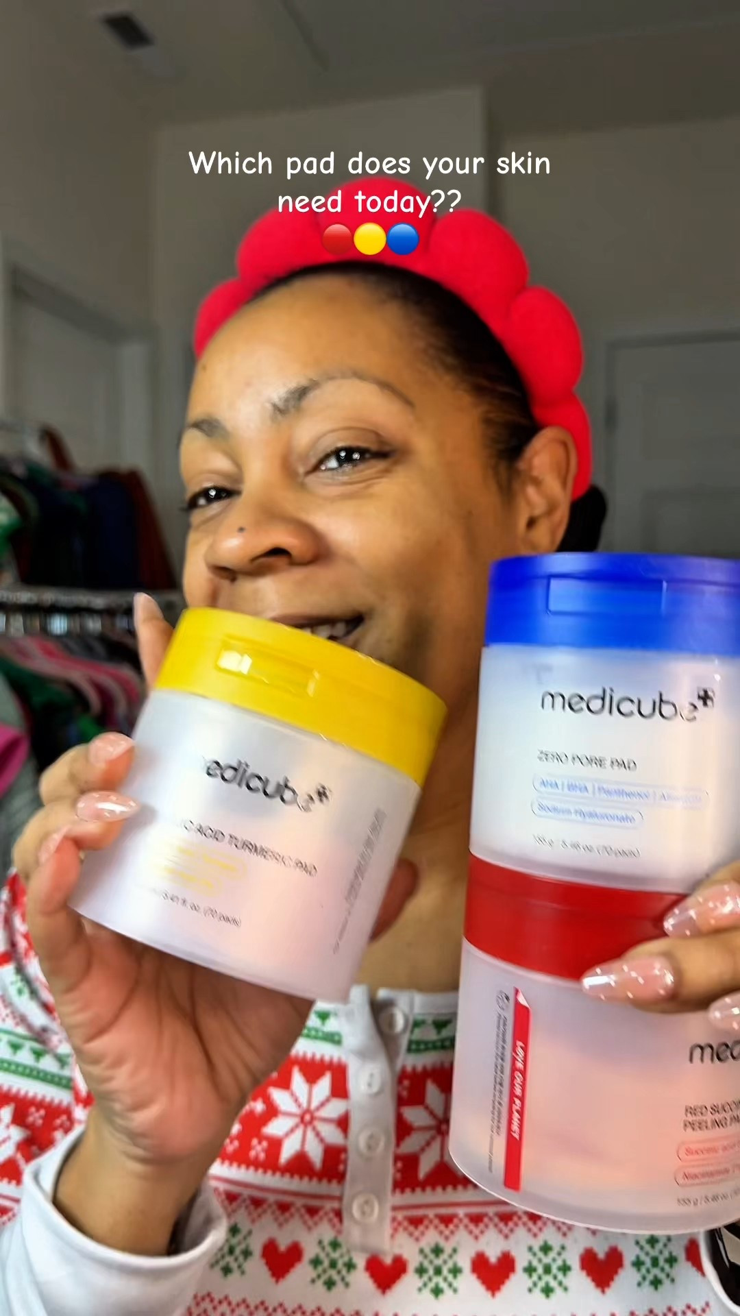 Medicube toner pads 
I rotate depending on my skin
🔴 acne days
🔵 texture days
🟡 glow days


#LTKselfcare #LTKmorningroutine #LTKBeauty