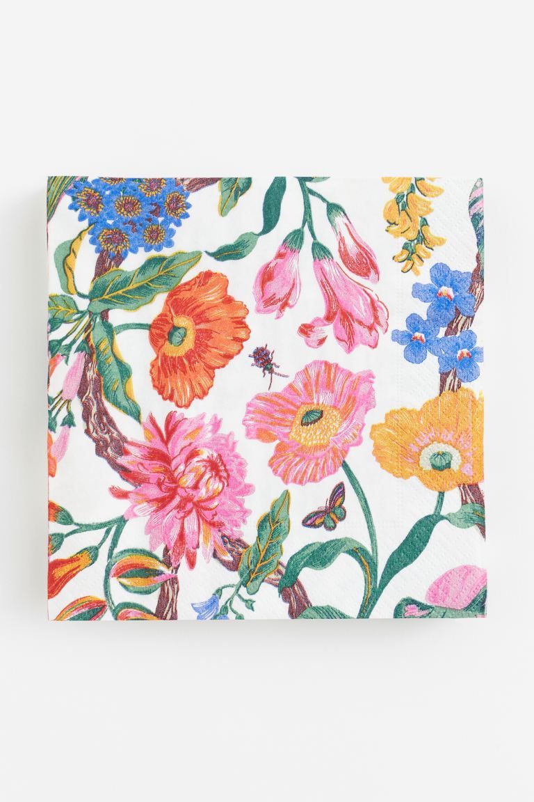 20-pack Floral Paper Napkins | H&M (US + CA)