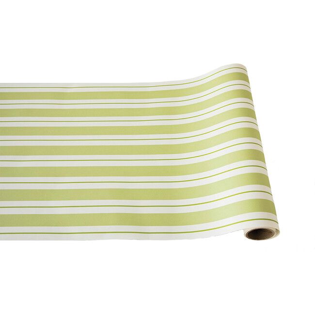 Green Awning Stripe Runner - Hester & Cook Party & Tabletop | Maisonette | Maisonette