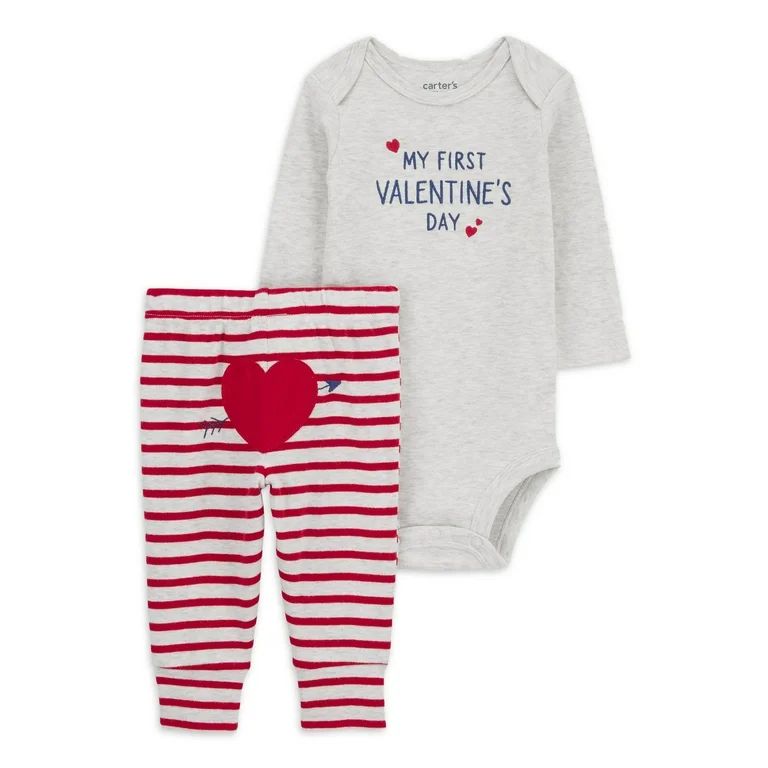 Carter's Child of Mine Baby Unisex Valentine's Outfit Set, 2-Piece, Sizes Preemie-6/9 months | Walmart (US)