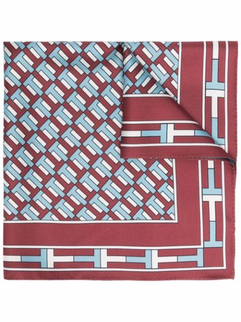 geometric embroidered silk scarf | Farfetch (US)