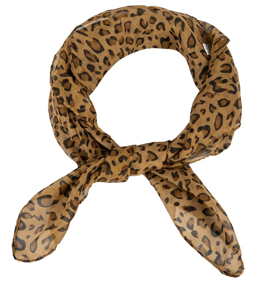 Women Leopard Scarf Lightweight Chiffon Square Scarf for Spring Summer Season Neck Scarves Leopar... | Amazon (US)