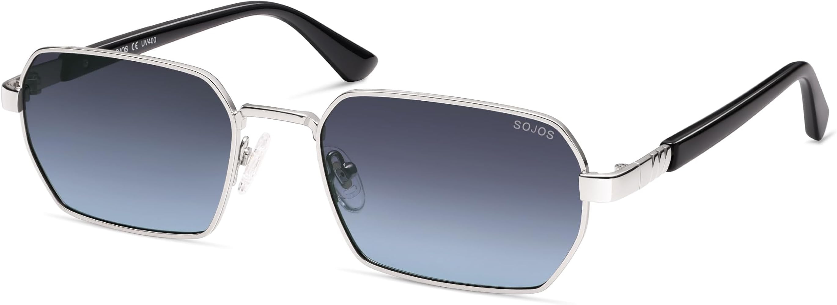 SOJOS Retro Rectangle Polarized 90s Sunglasses for Women Men,Trendy Narrow Hexagon Square Shades ... | Amazon (US)