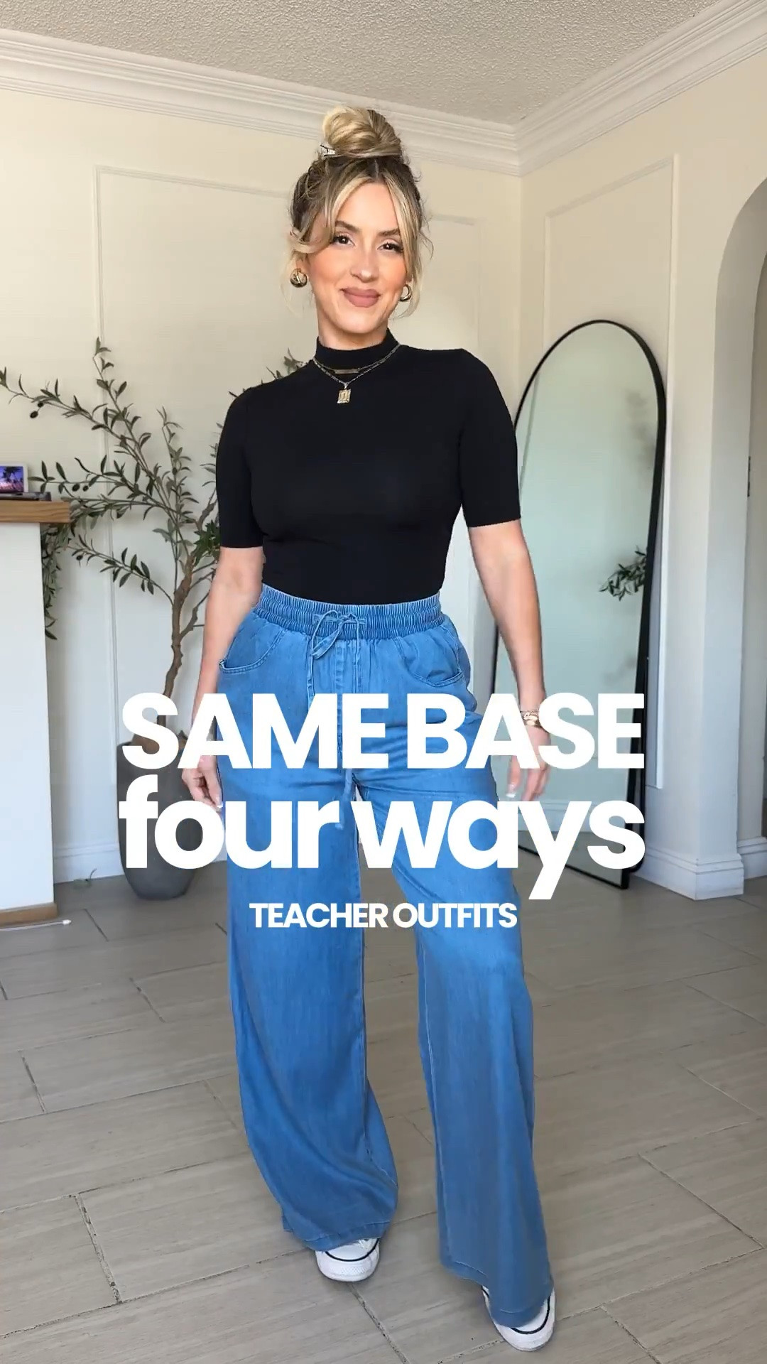 One base, four ways ✨ Perfect teacher style that works from classroom to coffee ☕🍎

#LTKgrwm #LTKWorkwear #LTKPetite