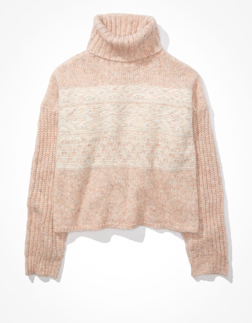 AE Fairisle Turtleneck Sweater | American Eagle Outfitters (US & CA)