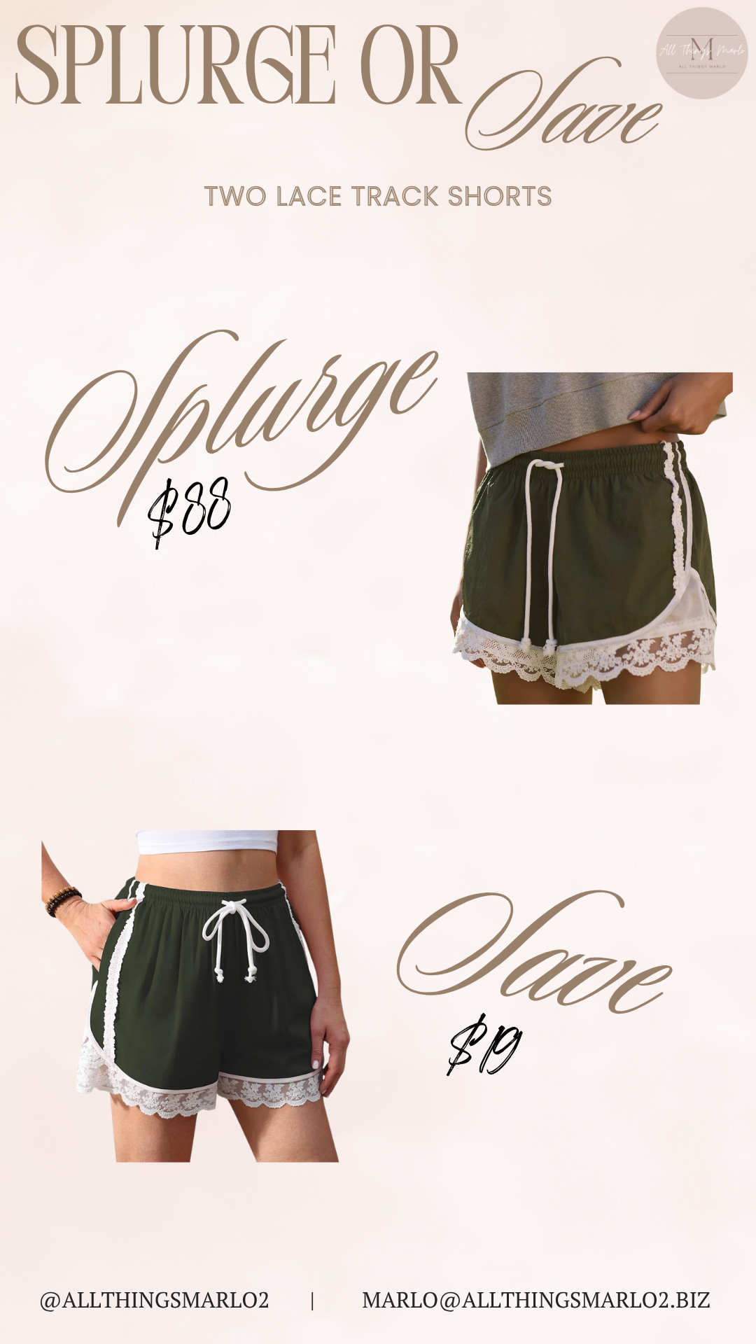 Two Lace Track Shorts 

 #LTKSeasonal #LTKWorkwear #LTKTravel