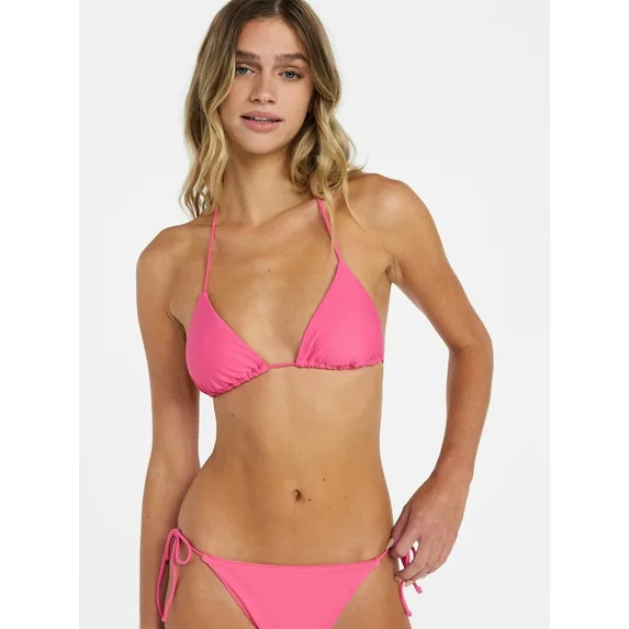 No Boundaries Triangle Bikini Top, Women’s XXS-XXL | Walmart (US)