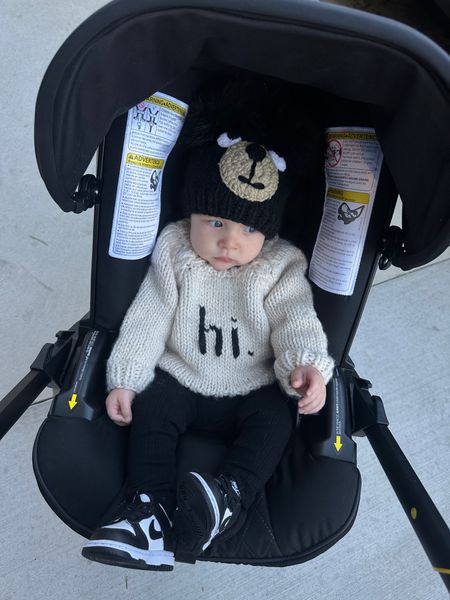 “Hi” knit sweater and baby Nike dunks 

#LTKkids #LTKbaby #LTKfamily